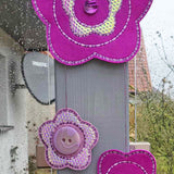 5x Stickdatei "Dekorahmen Blume"