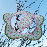 5x Stickdatei "Dekorahmen Blume"