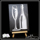 Digistamp Sekt Plotterdatei, Sublimation, Drucken, ! - Sewando