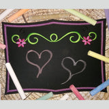 4x Stickdatei "Ringel" ITH Schild mit Ranke