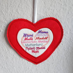5x Stickdatei Dekorahmen Herz - Sewando