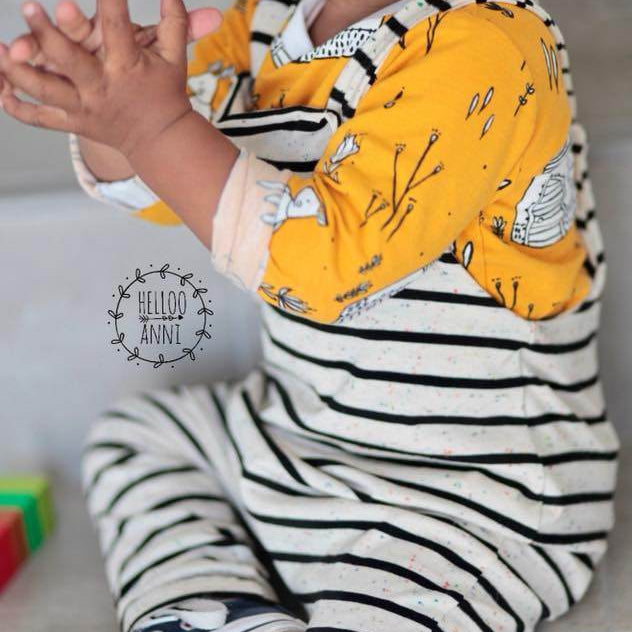 Baby-Latzhose für dehnbare Stoffe / Schnittmuster +Video : - Sewando