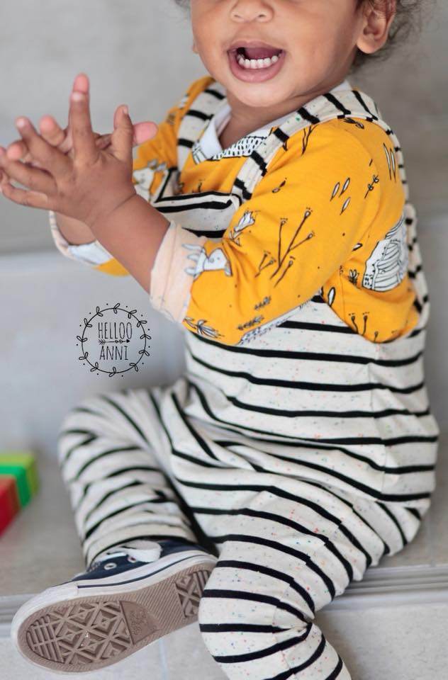 Baby-Latzhose für dehnbare Stoffe / Schnittmuster +Video - Sewando