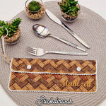 4x Stickdatei Besteckmappe Mahlzeit - Sewando