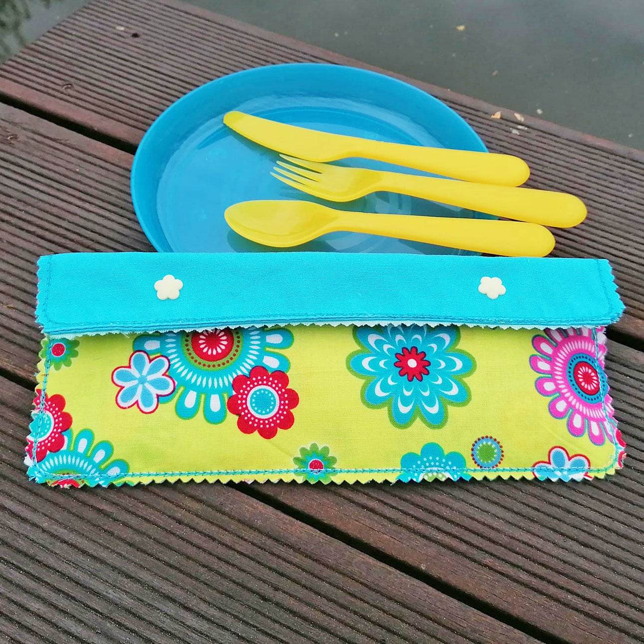 4x Stickdatei Besteckmappe Mahlzeit - Sewando