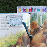 5x Stickdatei Leseratte Lesehilfe ITH und Satinstick - Sewando