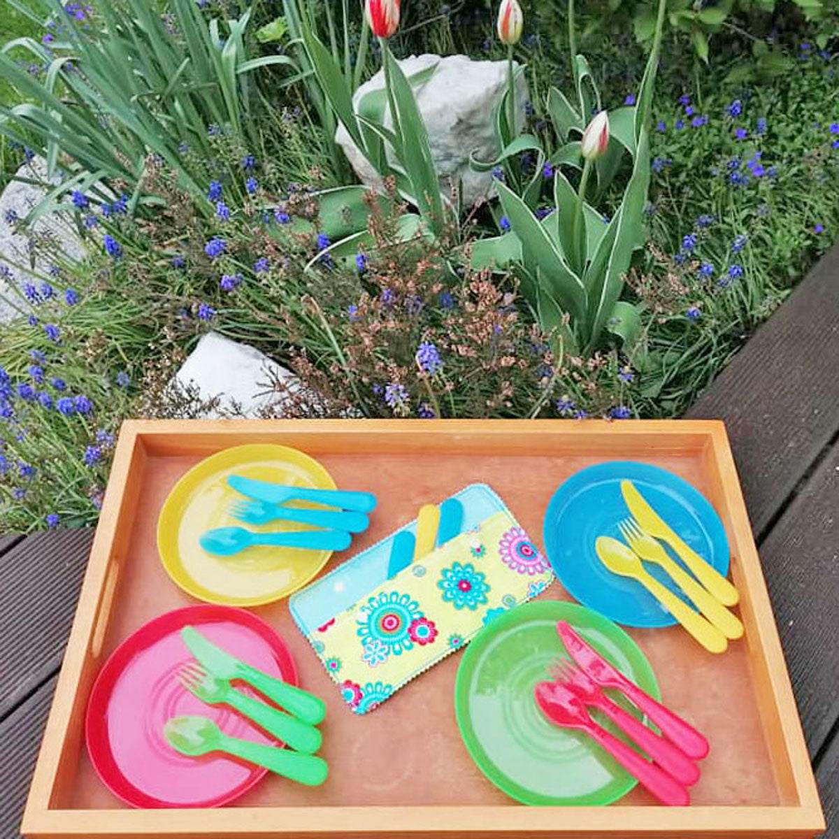 4x Stickdatei Besteckmappe Mahlzeit - Sewando