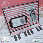 Digiset Blumen Notenschlüssel, Digistamp, Digipaper, Sublimation, Druck - Sewando