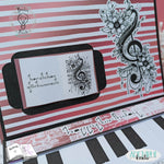 Digiset Blumen Notenschlüssel, Digistamp, Digipaper, Sublimation, Druck - Sewando
