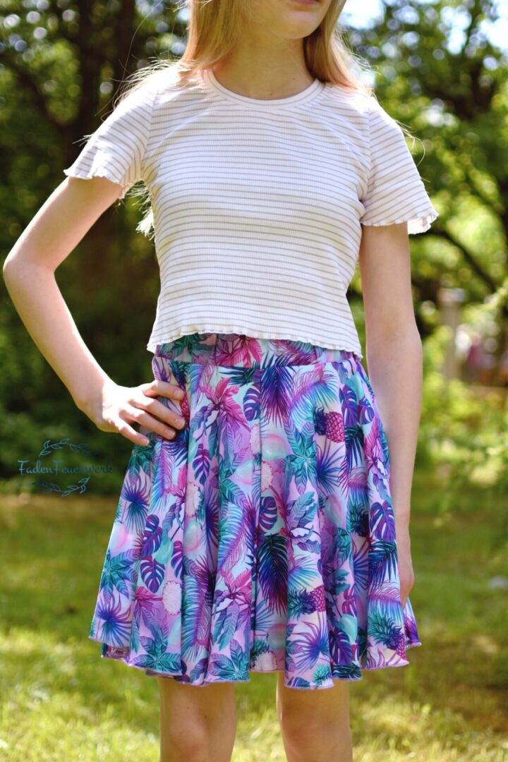 (Hosen)Rock Räuberprinzessin Gr.50-158 Schnittmuster [ DIN A4 & A0 PASSFORMSYSTEM (27,5cm bis 87,5cm BU) - Sewando