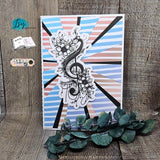 Digiset Blumen Notenschlüssel, Digistamp, Digipaper, Sublimation, Druck - Sewando