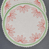 4x Stickdatei "Aster" ITH Untersetzer