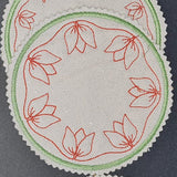 4x Stickdatei "Tulpe" ITH Untersetzer