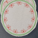 4x Stickdatei "Lilie" ITH Untersetzer