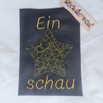 7x Stickdatei Fadenbild Stern Redwork - Sewando