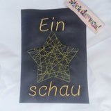 7x Stickdatei Fadenbild Stern Redwork - Sewando