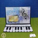 Digiset Blumen Notenschlüssel, Digistamp, Digipaper, Sublimation, Druck - Sewando