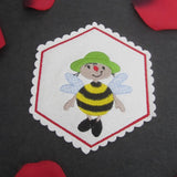 Stickdatei - Untersetzer "Bienenkind & Käferkind"