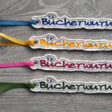Stickdatei - Lesezeichen-Set "Bücherwurm" (2 Dateien)