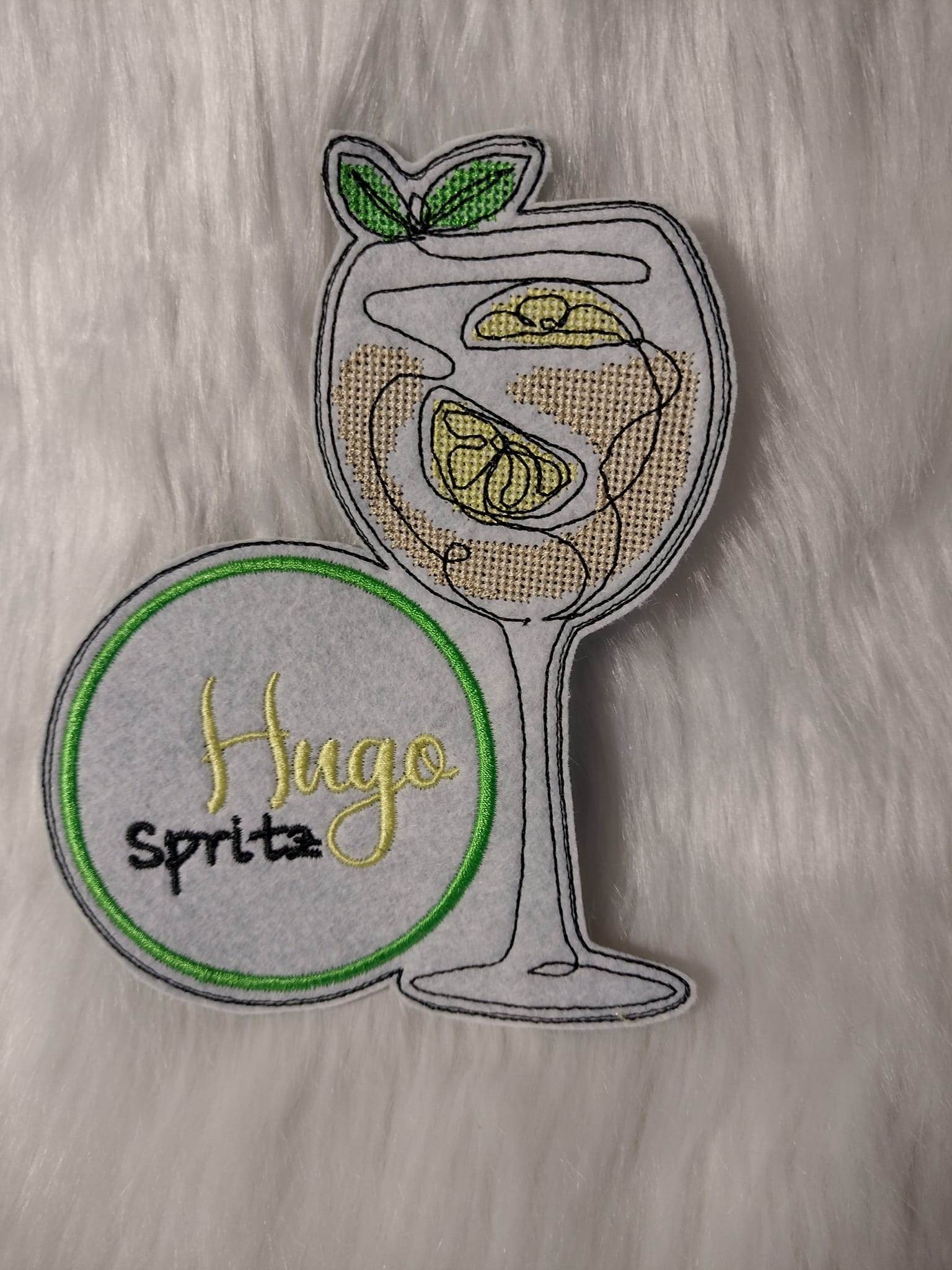 Stickdatei Cocktail - Untersetzer (Single Line) - Sewando