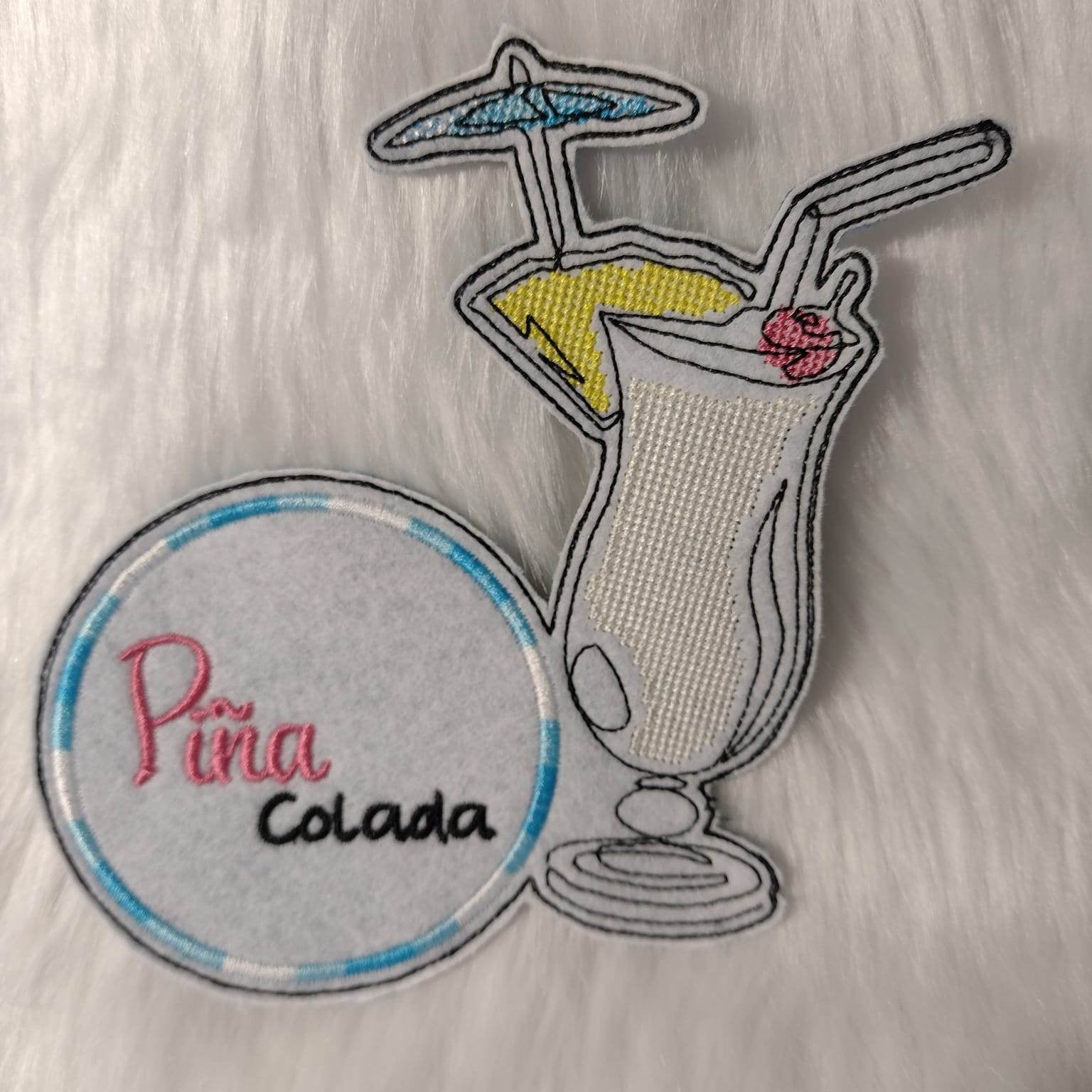 Stickdatei Cocktail - Untersetzer (Single Line) - Sewando