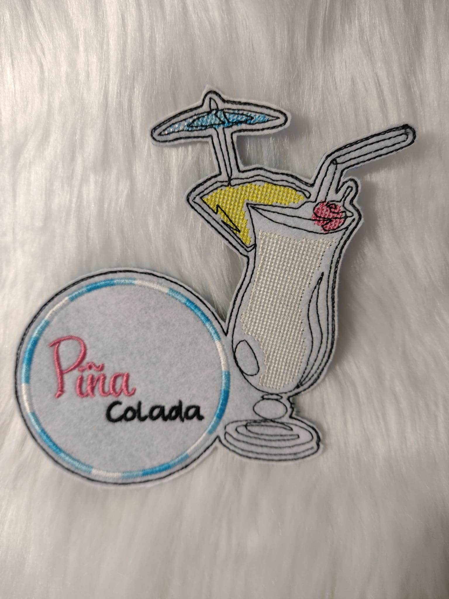 Stickdatei Cocktail - Untersetzer (Single Line) - Sewando