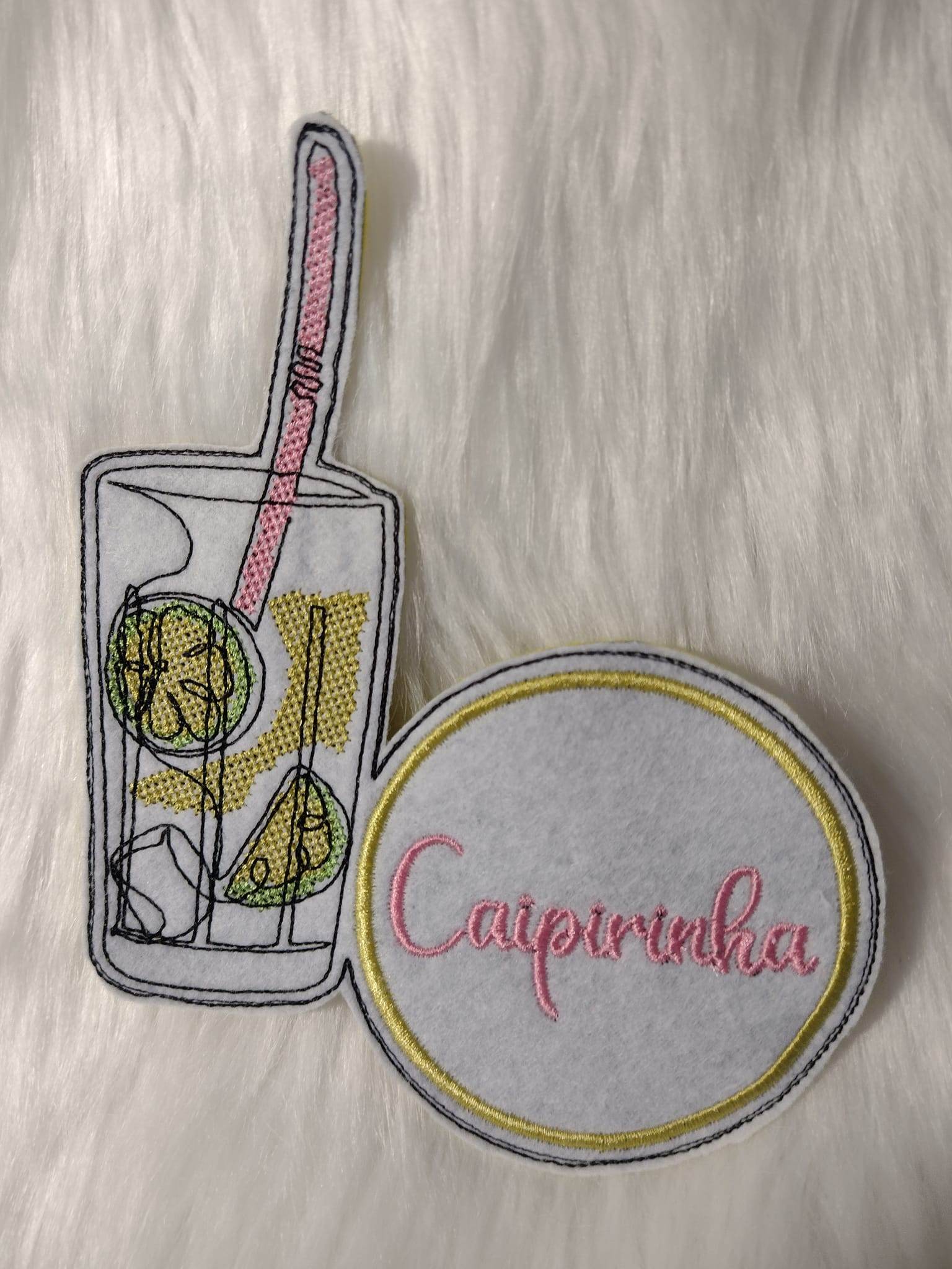 Stickdatei Cocktail - Untersetzer (Single Line) - Sewando
