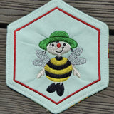 Stickdatei - Untersetzer "Bienenkind & Käferkind"