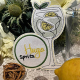 Stickdatei Cocktail - Untersetzer (Single Line) - Sewando