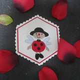 Stickdatei - Untersetzer "Bienenkind & Käferkind"