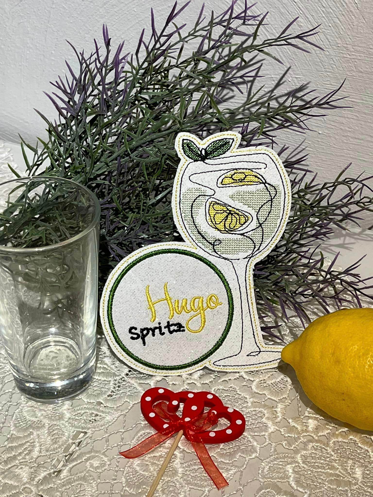 Stickdatei Cocktail - Untersetzer (Single Line) - Sewando