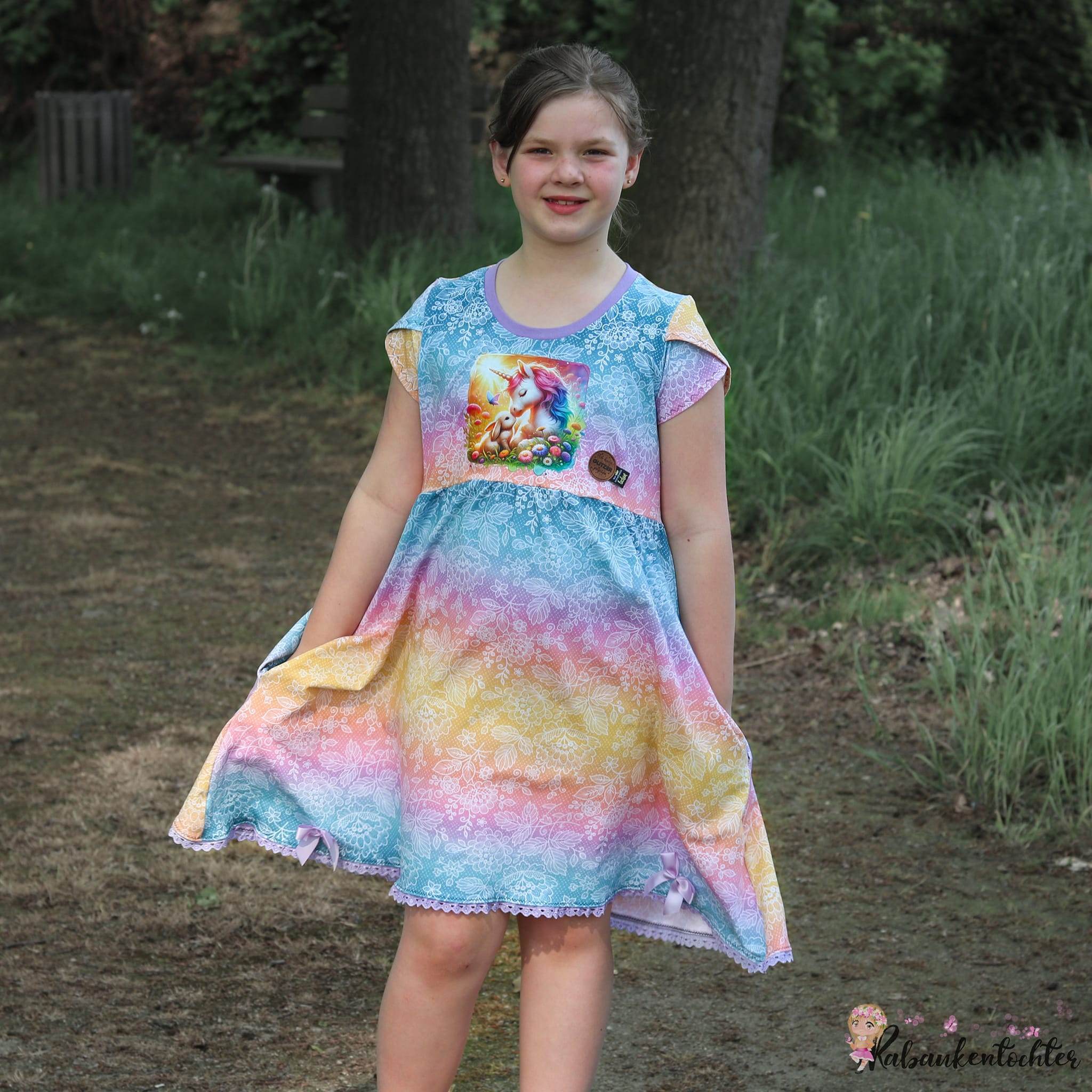 Schnittmuster Sonnenblume Babydoll Kleidchen Größe 56-164 - Sewando