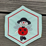 Stickdatei - Untersetzer "Bienenkind & Käferkind"