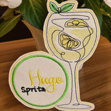 Stickdatei Cocktail - Untersetzer (Single Line) - Sewando