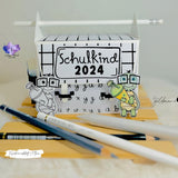Digiset Schulkind "Leo" 2025, 2026 und 2027 !!! Digipaper, Digistamps , Plotterdatei