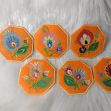 Stickdatei Untersetzer Lowicz Blumen (Folklore aus Polen) - Sewando