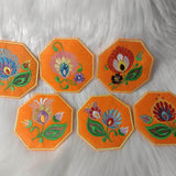 Stickdatei Untersetzer Lowicz Blumen (Folklore aus Polen) - Sewando