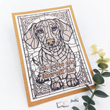 Digistamp Dackel Fenster Plotten, Sublimation, Drucken ! - Sewando