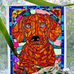 Plotterdatei Dackel Fenster Plotten, Sublimation, Drucken, Digistamp, - Sewando
