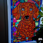 Digistamp Dackel Fenster Plotten, Sublimation, Drucken ! - Sewando