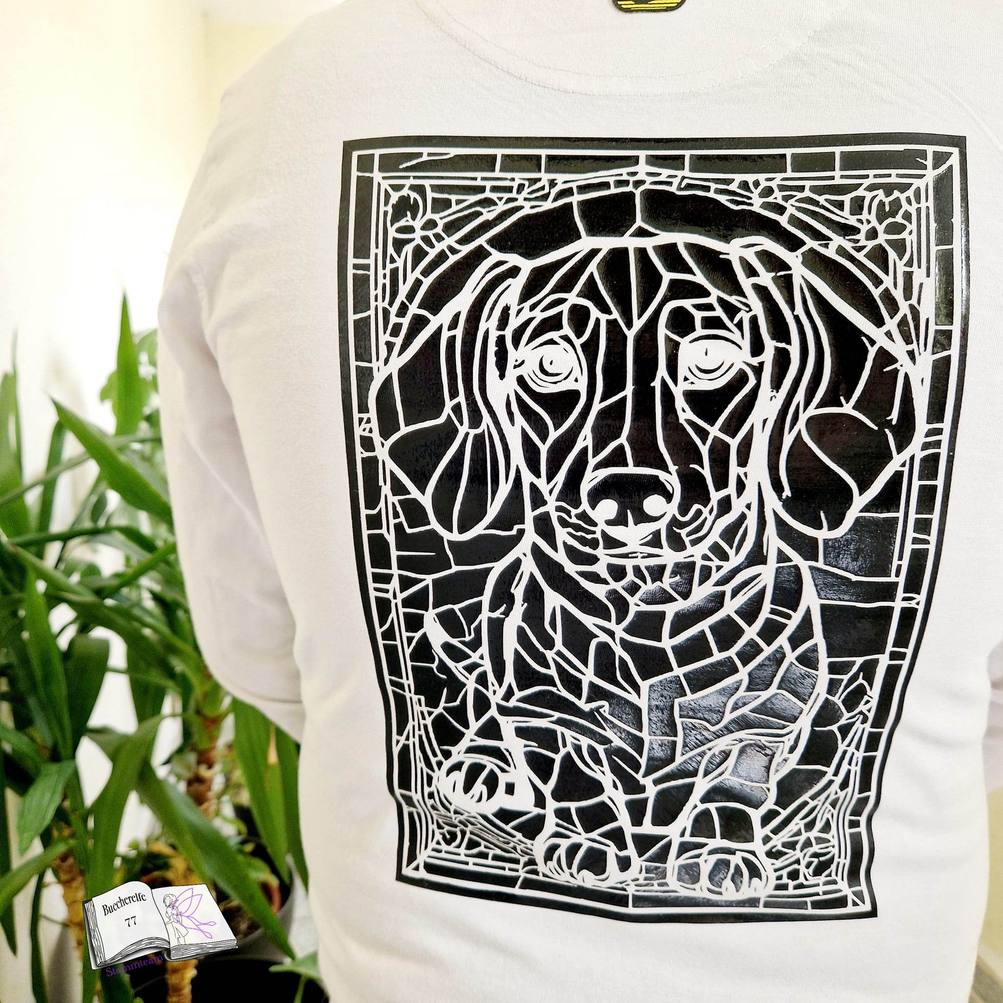 Plotterdatei Dackel Fenster Plotten, Sublimation, Drucken, Digistamp, - Sewando