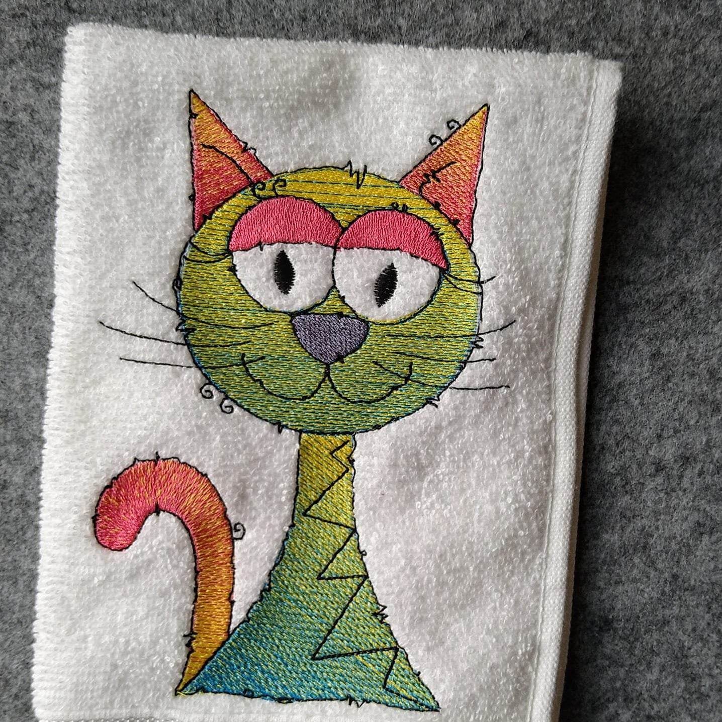 Stickdatei - Happy Stitching - Katze - Sewando