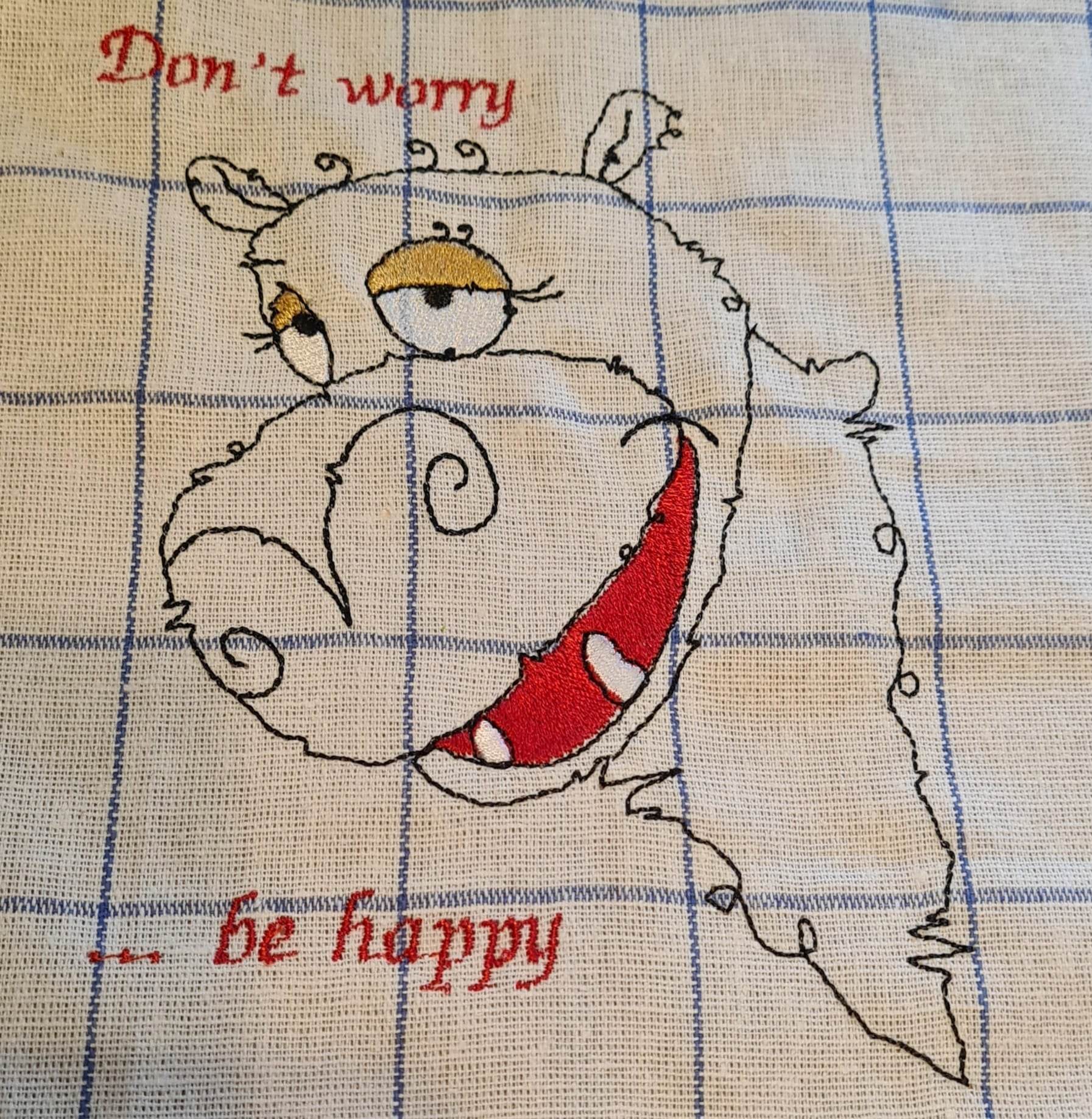 Stickdatei Happy Stitching - Nilpferd - Sewando