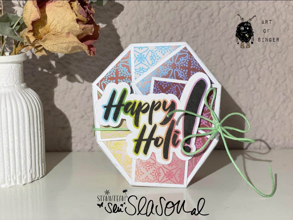 Digipapier-Set regenbogen-farbene Indische Muster - Musterpapier, Designpapier, Sublimation - Sewando