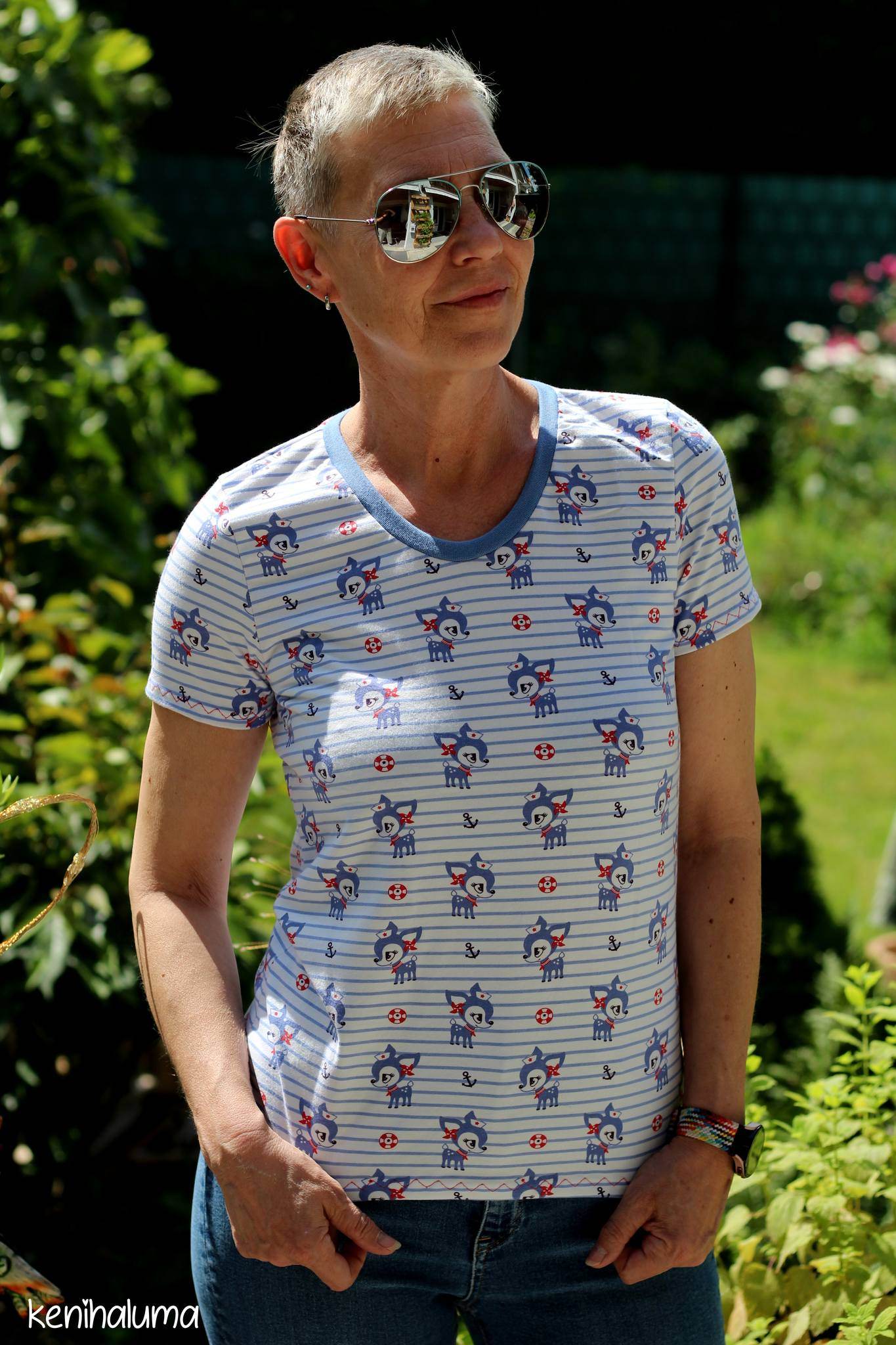 Schnittmuster BASIC Shirt Nr.1 Rundhals Gr. 32-56 + gratis Plotterdatei - Sewando