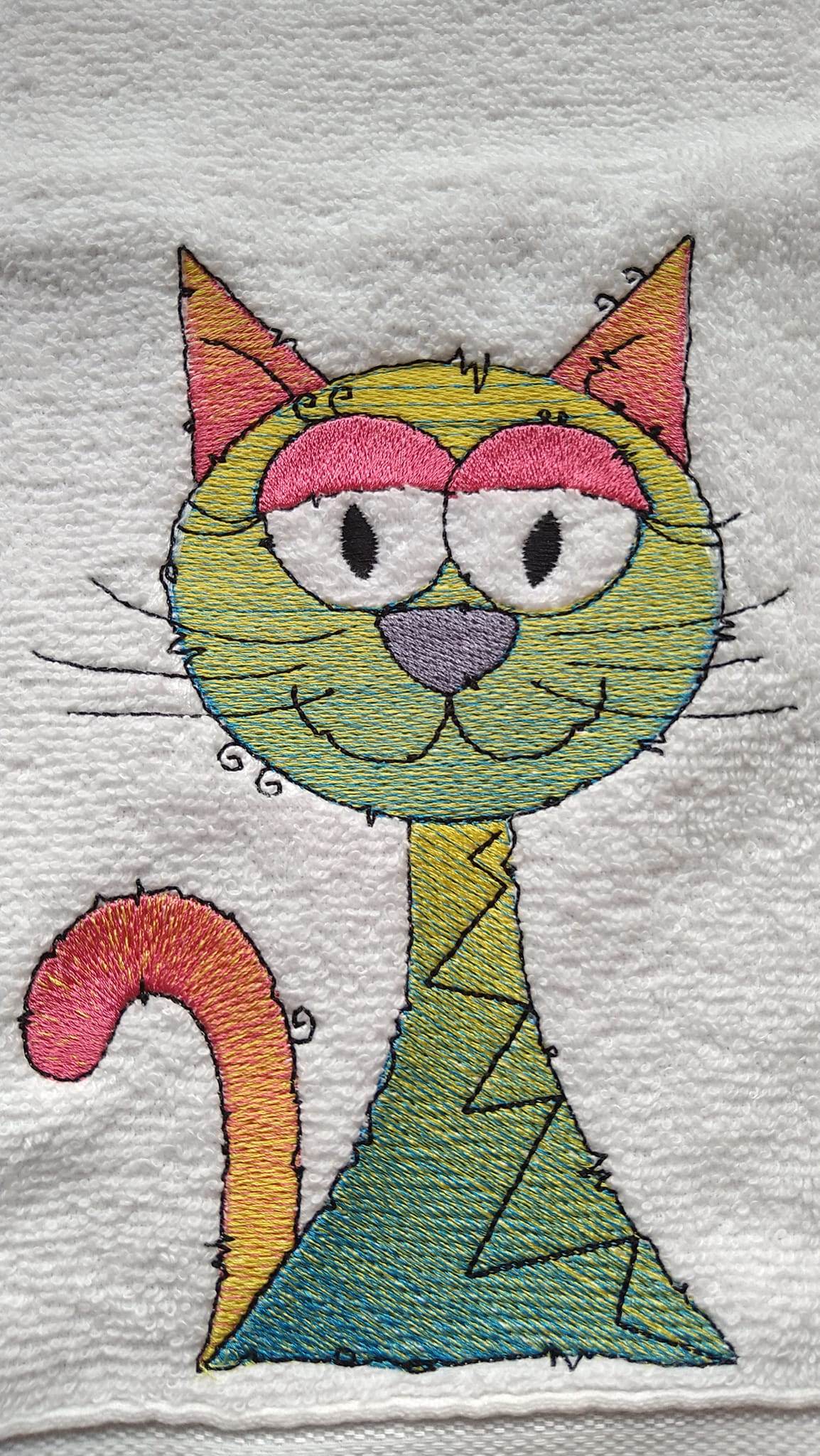 Stickdatei - Happy Stitching - Katze - Sewando