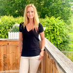 Schnittmuster BASIC Shirt Nr. 2 V-Ausschnitt Gr. 32-56 + gratis Plotterdatei : - Sewando