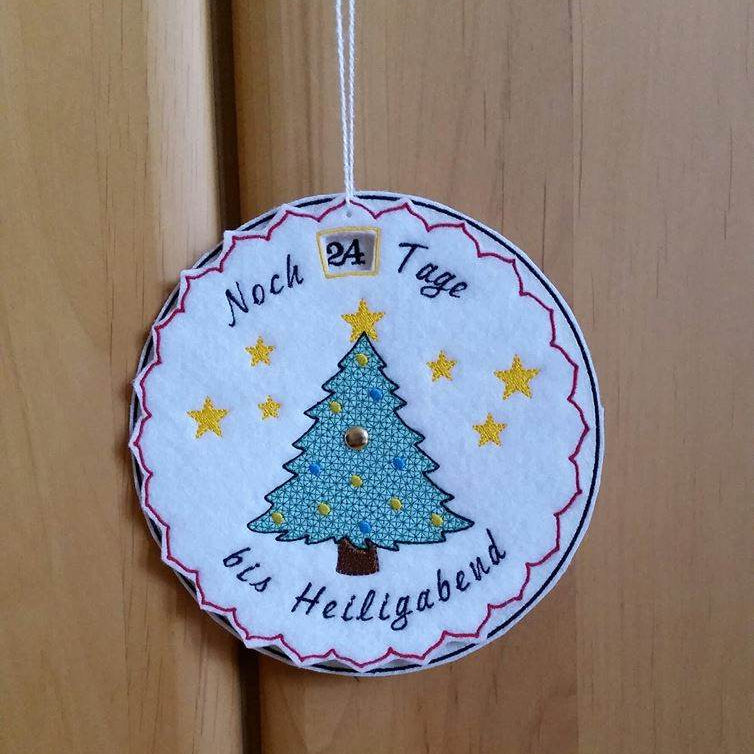 Stickdatei - Adventskalender / Drehkalender Tannenbaum - Sewando