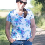 Schnittmuster BASIC Shirt Nr. 2 V-Ausschnitt Gr. 32-56 + gratis Plotterdatei : - Sewando