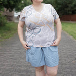 Schnittmuster BASIC Shirt Nr. 2 V-Ausschnitt Gr. 32-56 + gratis Plotterdatei : - Sewando